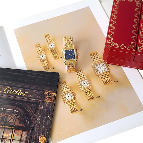 CARTIER - Panthère watch Lapis Lazuli Dial, diamonds 58 Facettes