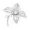 Broche Broche "Fleur" platine, or blanc, diamants. 58 Facettes 33787