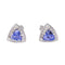 Boucles d'oreilles Boucles d'oreilles Puces Or blanc Tanzanite, Diamant 58 Facettes 4423606RV
