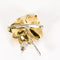 Broche Broche Fleur en Or jaune, or blanc et diamant 58 Facettes COL3305