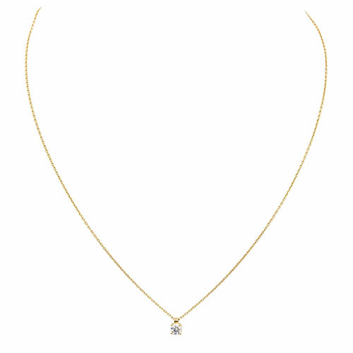 Collier Collier Solitaire Or jaune Diamant 58 Facettes 3884546CN