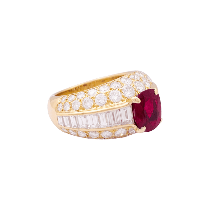 Bague 51 Bague Cartier "Gina" or jaune, diamants, rubis. 58 Facettes 34147