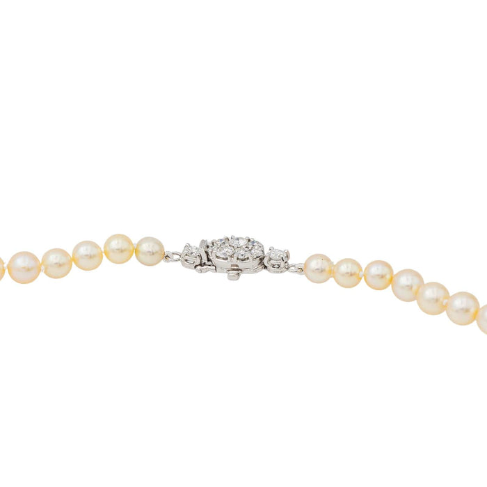 Collier Collier Perle Or blanc Perle 58 Facettes 3132897RV