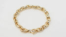 Bracelet Bracelet souple maille forçat ovale en or jaune et diamant 58 Facettes 32882