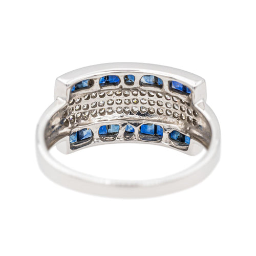 Bague 57 Bague Or blanc Saphir 58 Facettes 3646128CN