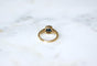 Bague 50 Bague Ancienne Solitaire Saphir 1,50 Cts et Diamants 58 Facettes