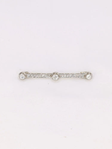 Broche Broche barrette Art Déco diamants taille ancienne 58 Facettes J433