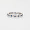 Bague 48.5 Bague d'éternité en or blanc, diamants et saphirs 58 Facettes G12720