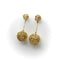 Boucles d'oreilles Boucles d'oreilles pendantes en or, diamant et boule métallique 58 Facettes