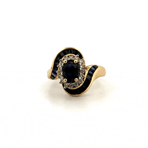 Bague Bague or jaune saphirs diamants 58 Facettes 83-GS38394-2