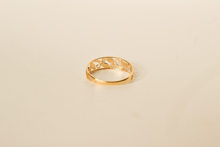 Bague 56 Bague 2 Ors Décor Filigrané Art Nouveau 58 Facettes 3642