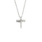 Collier Pendentif croix or blanc et diamants, et chaine 58 Facettes MAN1333