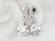 Boucles d'oreilles Paire de dormeuses anciennes en or blanc et diamants 58 Facettes 32108