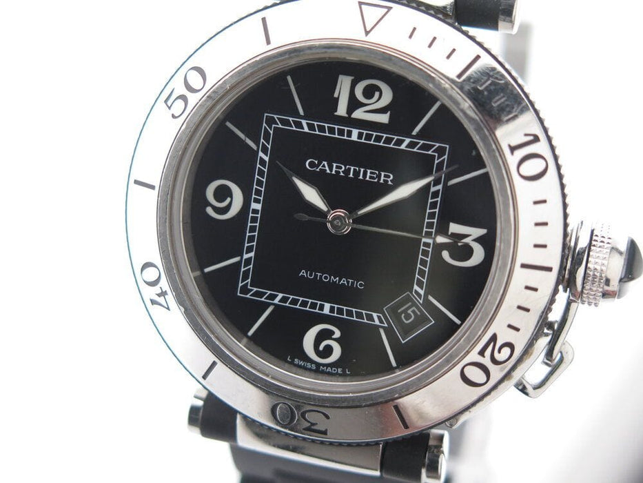 Montre montre CARTIER pasha seatimer automatique 40 mm acier & caoutchouc 58 Facettes 264004