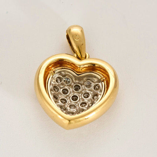 Pendentif Pendentif or jaune et gris, diamants 58 Facettes ROM1186