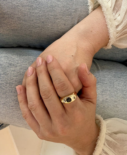 Bague 59 Bague jonc saphir et diamants en or jaune 58 Facettes LMB-256