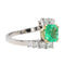 Bague 60 Bague Or blanc, Or jaune Emeraude, Diamant 58 Facettes 2999638CN