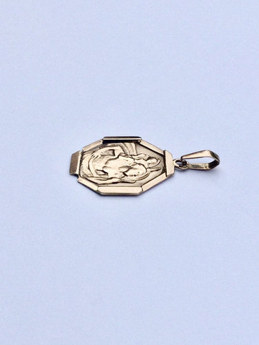 Pendentif Médaille Saint Christophe Or Rose 58 Facettes