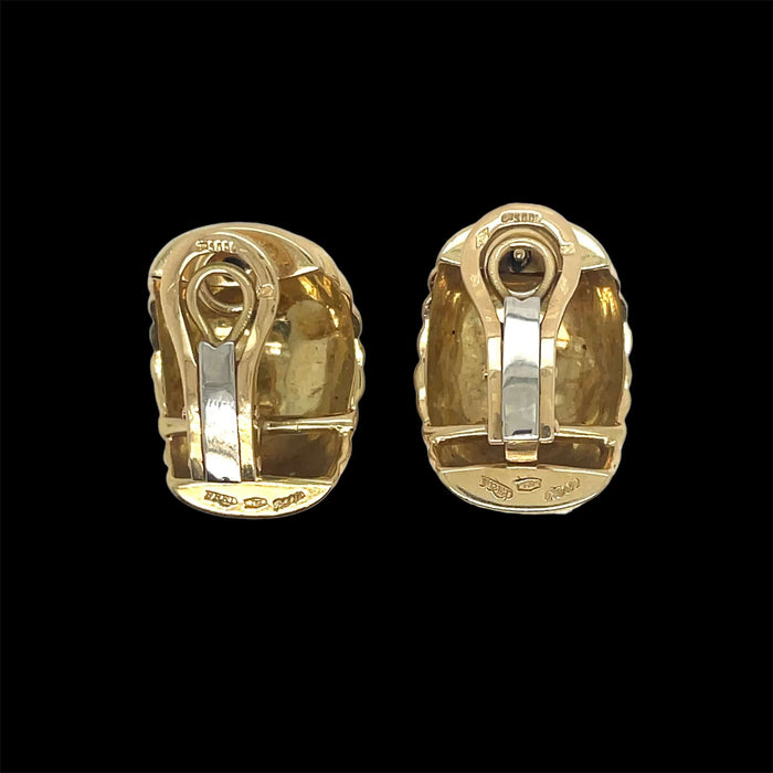 Boucles d'oreilles FRED - Boucles d'oreille demi-créole en or jaune 58 Facettes