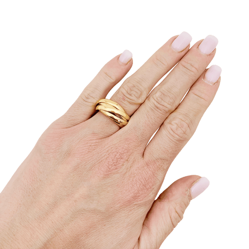 Bague 53 Bague Cartier "Trinity 6 anneaux" trois ors, diamants. 58 Facettes 34352
