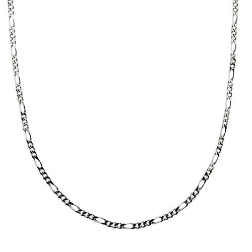 Collier Collier à maillons Figaro en or blanc 58 Facettes 33207