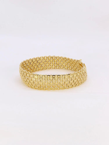 Bracelet Bracelet vintage maille milanaise or jaune 58 Facettes 1095.2