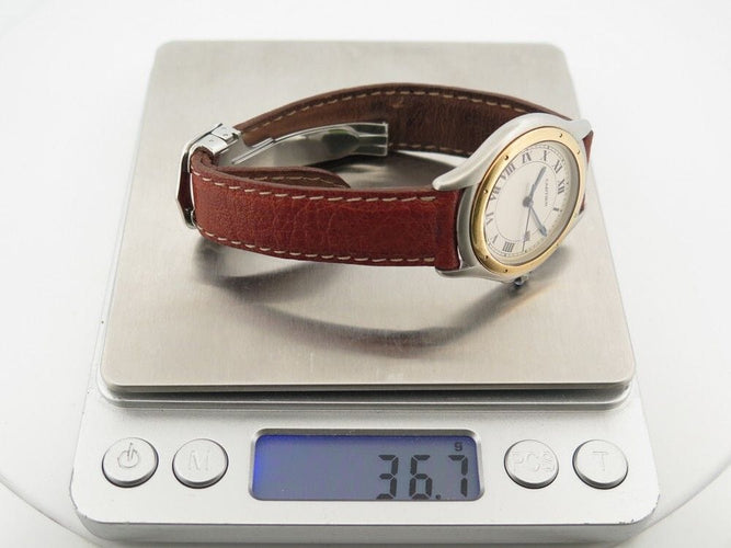 Montre vintage montre CARTIER cougar 32mm or & acier 58 Facettes 260564