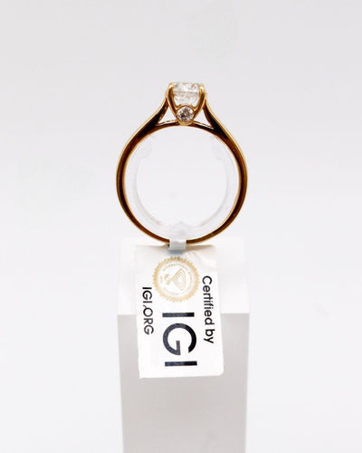 Bague 54 Solitaire or jaune diamant 58 Facettes 250296