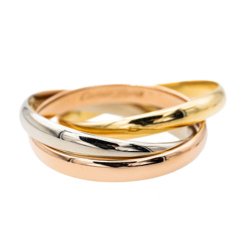 Bague 57 Cartier Bague Alliance Trinity Or rose 58 Facettes 3123541CN