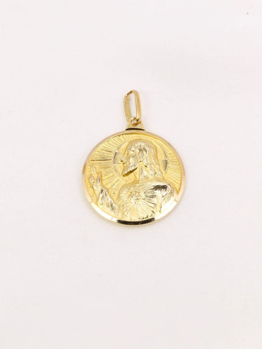 Pendentif Pendentif vintage recto verso Notre Dame du Mont-Carmel or jaune 58 Facettes J492
