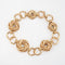 Bracelet Bracelet vintage en or jaune avec cercles de diamants 58 Facettes G14051