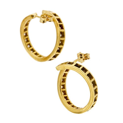 Boucles d'oreilles Boucles d'oreilles créoles en diamant 58 Facettes 36761