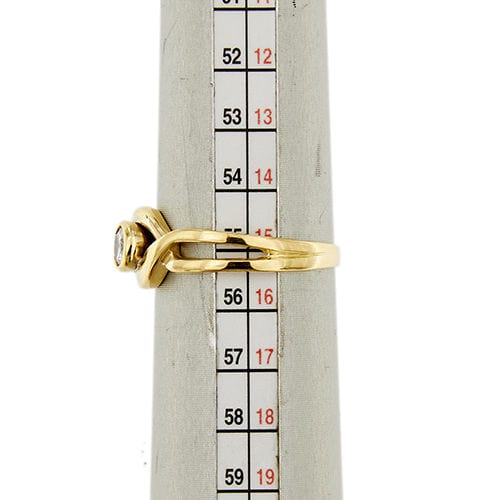 Bague 55 Bague solitaire en or jaune avec diamant de 0,20 ct 58 Facettes 38268