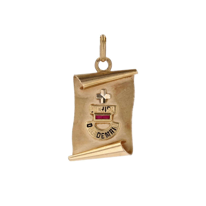 Pendentif Médaille d'Amour Augis parchemin La Singulière 58 Facettes CVP148