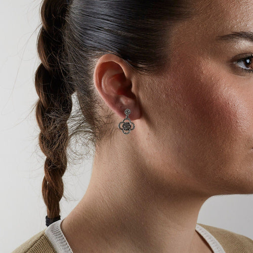 Boucles d'oreilles Boucles d'oreilles fleur en diamants 58 Facettes 3180