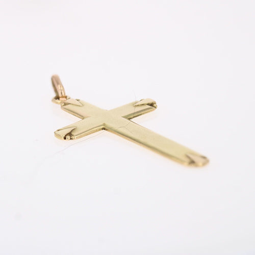 Collier Croix or jaune et perles d'or ancienne 58 Facettes CVP197