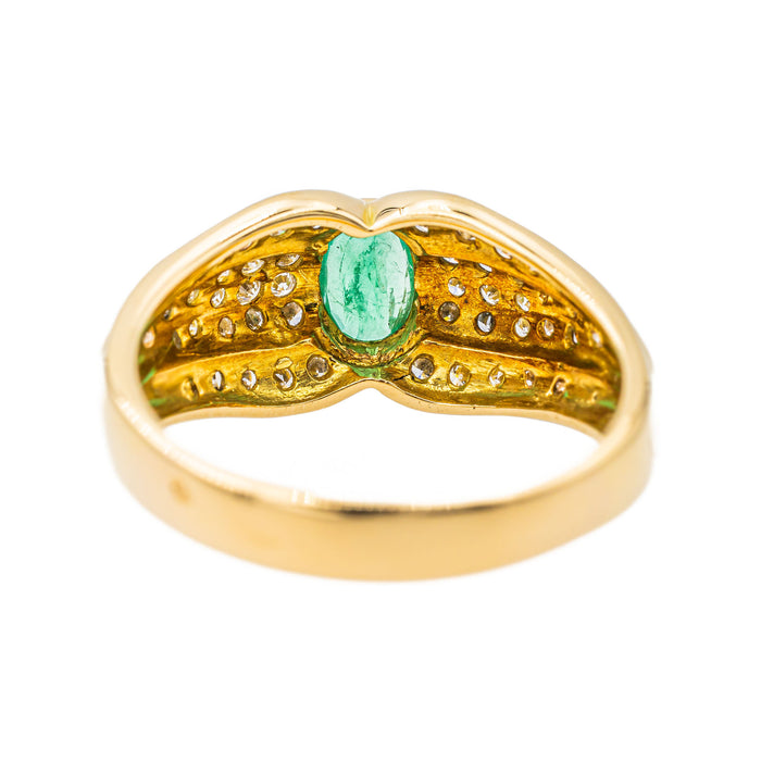 Anillo Esmeralda Oro Amarillo