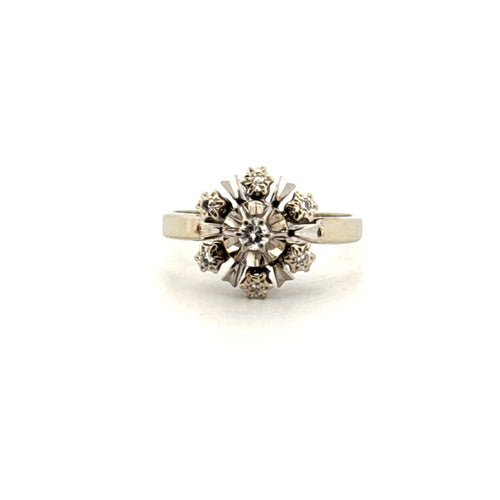 Bague 60 Bague Marguerite Or Blanc & Diamants 58 Facettes 59-GS35858-1