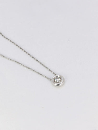 Collier CHAUMET Collier solitaire or blanc diamant 0,25 carat 58 Facettes J289