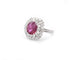 Bague Bague en or blanc avec rubis birman de 2,34 ct 58 Facettes