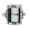 Bague 57 Bague Or blanc Aigue Marine 58 Facettes 2905359CN