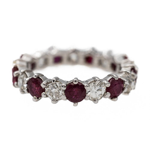 Bague 50 Bague Alliance Or blanc Rubis 58 Facettes 2834880CN