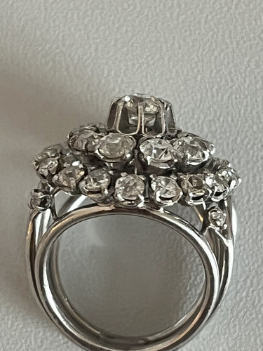 Bague 48 Bague Or Gris Platine Diamants 2,60 ct 58 Facettes LOT 6117