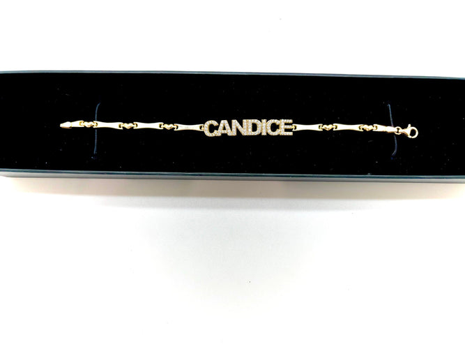 Bracelet Bracelet Candice or/ diamants 58 Facettes M9192
