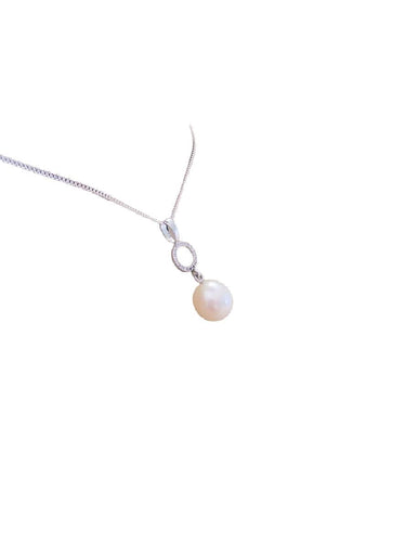 Pendentif Pendentif Perle de Culture Diamants  Or Blanc 58 Facettes AB 1081