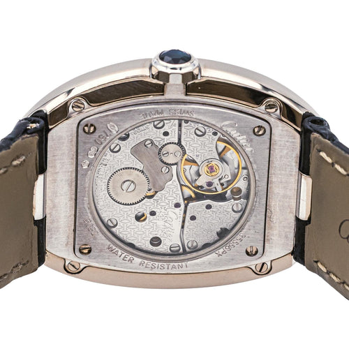 Montre Cartier Montre Baignoire Or blanc Saphir 58 Facettes 4031097RV