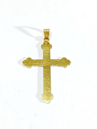 Pendentif Pendentif croix or rose 58 Facettes