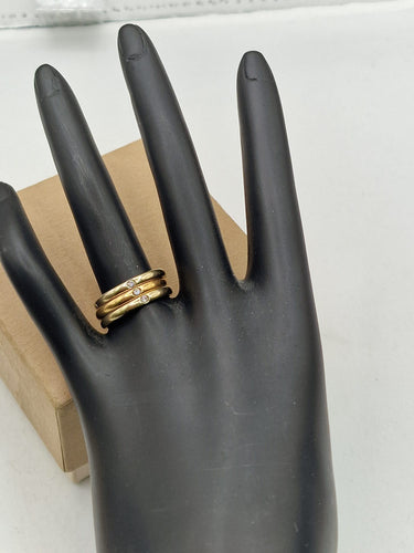 Bague 53.5 Pomellato - Bagues Lucciole en or blanc, jaune et rose et diamants 58 Facettes