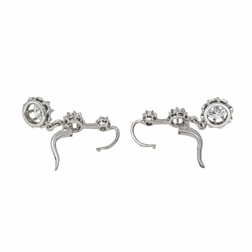 Boucles d'oreilles Boucles d'oreilles Dormeuses Or blanc Diamant 58 Facettes 4387236CN
