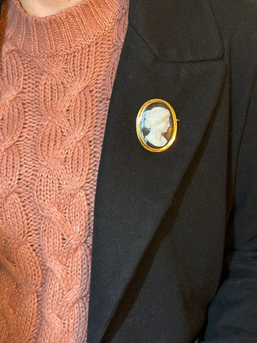 Broche Broche camée or rose et agate 58 Facettes